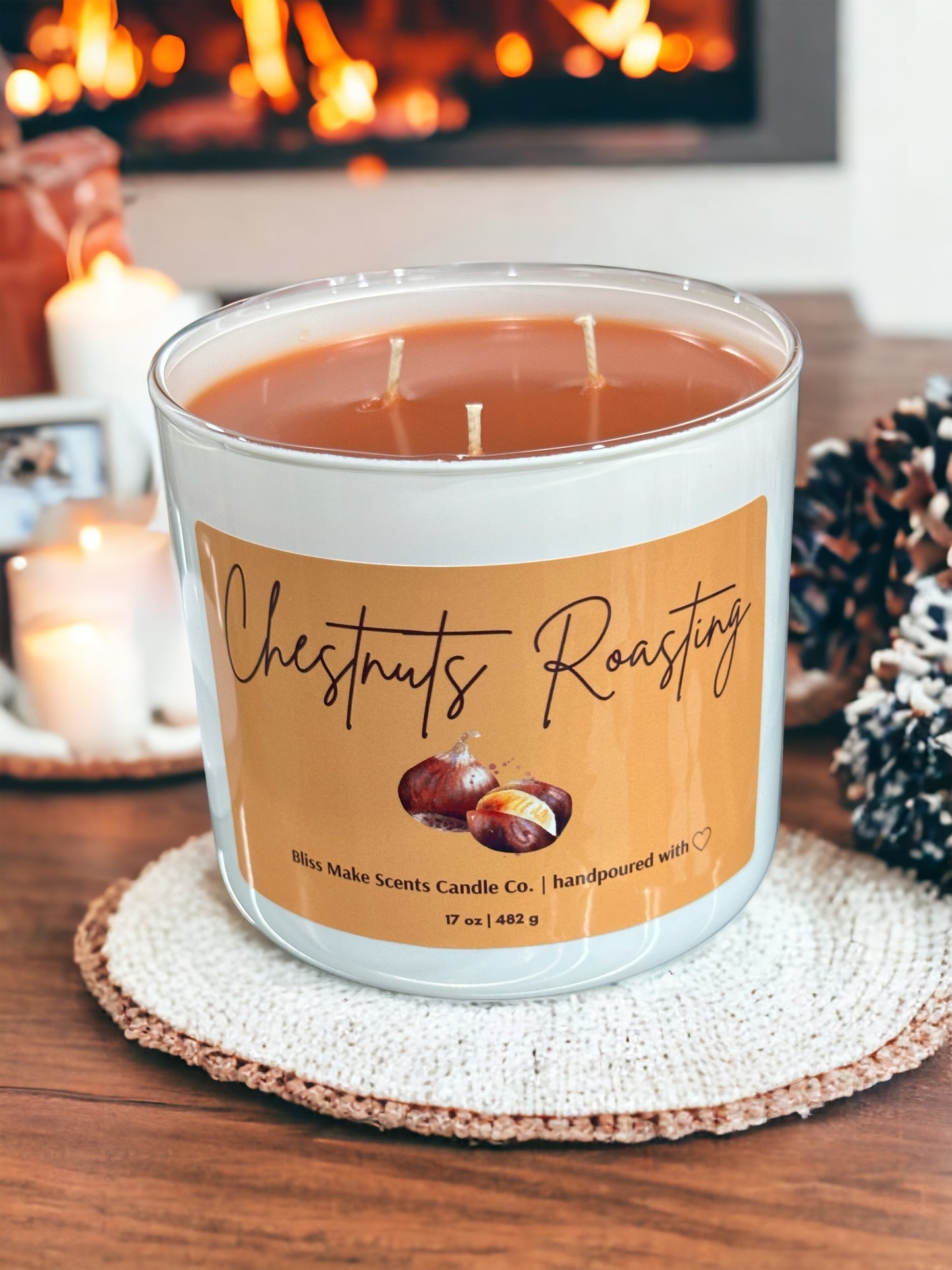 Chestnuts Roasting 3-Wick Soy Candle