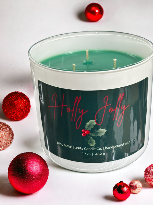 Holly Jolly 3-Wick Soy Candle