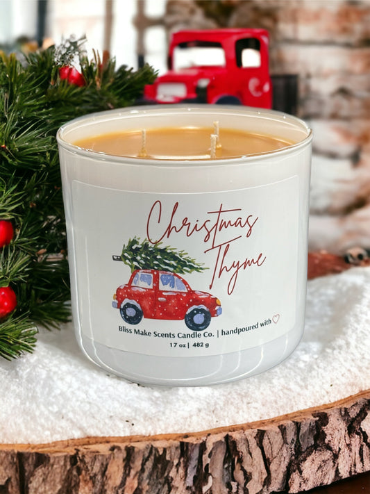 Christmas Thyme 3-Wick Soy Candle